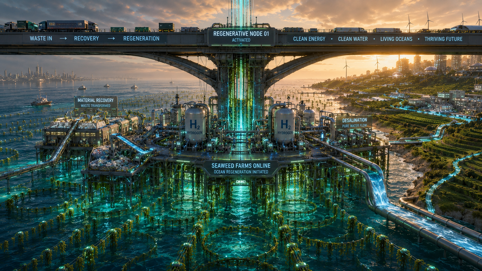 Regenerative node activated beneath the bridge
