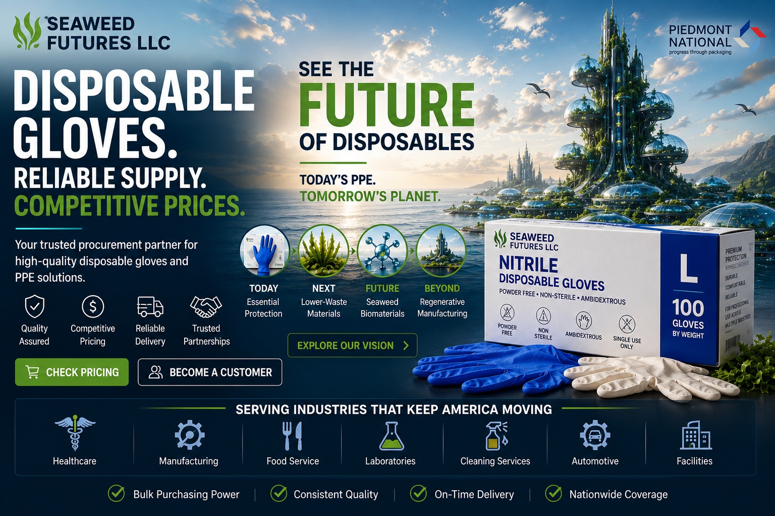 Seaweed Futures essential disposables and future materials
